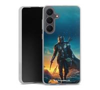Coque en Silicone Compatible avec Samsung Galaxy S25 FE Etui Silicone Coque Souple Star Wars The Mandalorian Coucher du Soleil