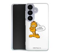 Coque en Silicone Compatible avec Samsung Galaxy S26 Etui Silicone Coque Souple Garfield Produit sous Licence Officielle Dicton