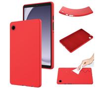 Coque en silicone compatible avec Samsung Galaxy Tab A11 8,7" 2025, coque de protection flexible en TPU, coque arrière ultra fine résistante aux chocs, rouge