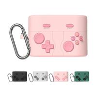 Coque en silicone compatible avec Sony WF-1000XM6 - Motif manette de jeu - Protection intégrale contre les chocs et les rayures - Prend en charge le chargement sans fil (rose)