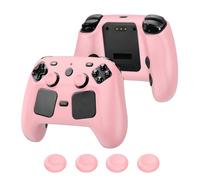 Coque en silicone compatible avec Steam Controller 2026, peau de protection antidérapante avec poignées de pouce pour joystick, antichoc et confortable (rose)