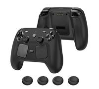 Coque en silicone compatible avec Steam Controller 2026, peau de protection antidérapante avec poignées de pouce pour joystick, antichoc et confortable (noir)