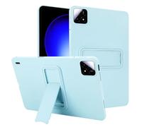 Coque en silicone compatible avec Xiaomi Pad 6S Pro 12,4" sorti en 2024, coque de protection intégrale antichoc avec béquille, bleu clair