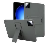 Coque en silicone compatible avec Xiaomi Pad 6S Pro 12,4" sorti en 2024, coque de protection intégrale antichoc avec béquille, gris