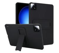 Coque en silicone compatible avec Xiaomi Pad 6S Pro 12,4" sorti en 2024, coque de protection intégrale antichoc avec béquille, noir