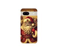 Coque en silicone - Compatible Google Pixel 8a - design pere noel vintage