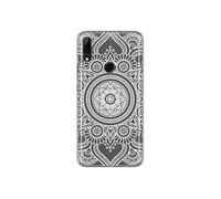 Coque en silicone - Compatible Huawei P Smart Z - design mandala blanc