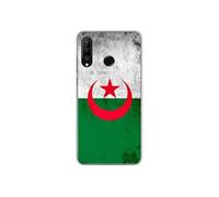 Coque en Silicone imprimée Compatible Huawei P30 Lite Drapeau Algérie