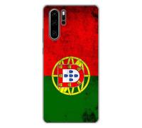 1001coques Coque Compatible avec Huawei P30 Pro - Housse Fine en Silicone Transparente - Design Drapeau Portugal