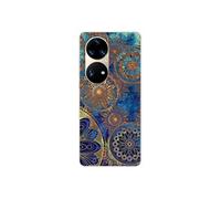 Coque en silicone - Compatible Huawei P50 Pro - design mandalla bleu