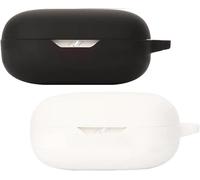 Coque En Silicone Compatible Jbl Wave Flex ¿ Antichoc, Compatible Recharge Sans Fil, Anti-Poussière, Lot De 2 (Noir & Blanc)