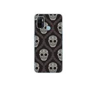 Coque en silicone - Compatible Oppo A53S - design floral skull