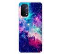 Coque En Silicone - Compatible Oppo A74 5g - Design Galaxie Bleue
