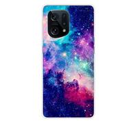 Coque En Silicone - Compatible Oppo Find X5 - Design Galaxie Bleue