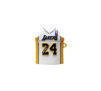Coque en silicone compatible pour AirPods1/2 - Lakers de Los Angeles 24 Blanc G