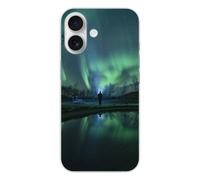 Coque en silicone - Compatible pour Apple iPhone 17 - design aurores boreales