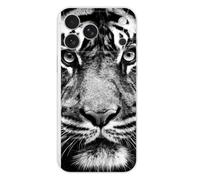 Coque en silicone - Compatible pour Apple iPhone 17 Pro Max - design tigre blanc et noir