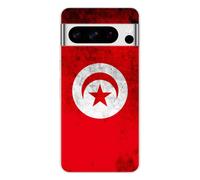 Coque en silicone - Compatible pour Google Pixel 8 Pro - design drapeau tunisie