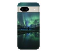 Coque en silicone - Compatible pour Google Pixel 8a - design aurores boreales