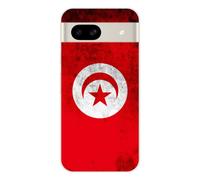 Coque en silicone - Compatible pour Google Pixel 8a - design drapeau tunisie