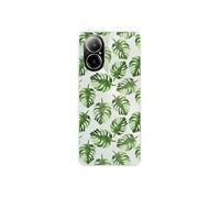 Coque en silicone - Compatible Realme C67 4G - design feuilles de monstera