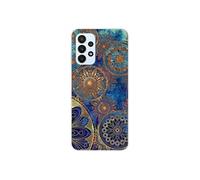 Coque en silicone - Compatible Samsung Galaxy A23 4G, Samsung Galaxy A23 5G - design mandalla bleu