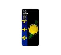 Coque en silicone - Compatible Samsung Galaxy A24 4G - design drapeau guadeloupe