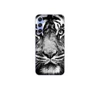Coque en silicone - Compatible Samsung Galaxy A34 5G - design tigre blanc et noir