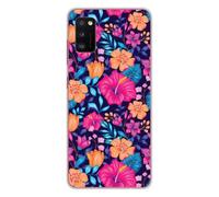 Coque En Silicone - Compatible Samsung Galaxy A41 - Design Fleurs Exotiques
