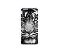Coque en silicone - Compatible Samsung Galaxy A50, Samsung Galaxy A50s - design tigre blanc et noir