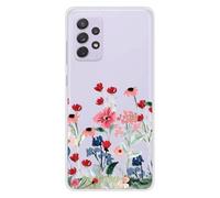 Coque En Silicone - Compatible Samsung Galaxy A52 - Design Printemps En Fleurs
