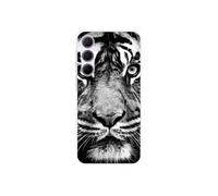 Coque en silicone - Compatible Samsung Galaxy A55 5G - design tigre blanc et noir
