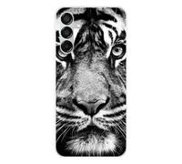 Coque en silicone - Compatible Samsung Galaxy M15 5G - design tigre blanc et noir