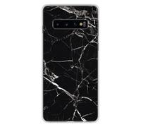 Coque En Silicone - Compatible Samsung Galaxy S10 Plus - Design Marbre Noir