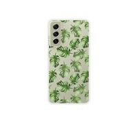 Coque en silicone - Compatible Samsung Galaxy S21 FE - design feuilles de monstera