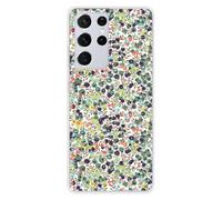 Coque En Silicone - Compatible Samsung Galaxy S21 Ultra - Design Liberty Wiltshire Vert