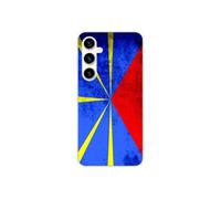 1001coques Coque Compatible pour Samsung Galaxy S23 FE - Housse Fine en Silicone Transparente - Design Drapeau la Reunion