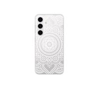 Coque en silicone - Compatible Samsung Galaxy S24 - design mandala blanc