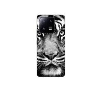 Coque en silicone - Compatible Xiaomi 13 Pro - design tigre blanc et noir