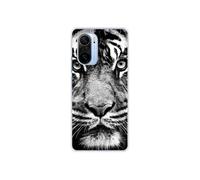 Coque en silicone - Compatible Xiaomi Mi 11 Pro - design tigre blanc et noir