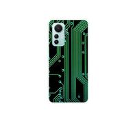 Coque en silicone - Compatible Xiaomi Mi 12 Lite - design texture circuit geek