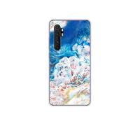 Coque en silicone - Compatible Xiaomi Mi Note 10 Lite - design marbre ocean
