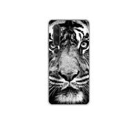 Coque en silicone - Compatible Xiaomi Mi Note 10, Xiaomi Mi Note 10 Pro - design tigre blanc et noir
