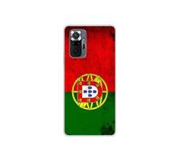 1001coques Coque de Téléphone Compatible pour Xiaomi Redmi Note 10 Pro, Design Drapeau Portugal, Imprimée en France, Étui Souple en Silicone, Housse de Protection.