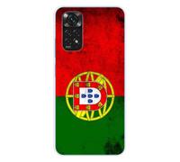 1001coques Coque Compatible avec Xiaomi Redmi Note 11 4G - Housse Fine en Silicone Transparente - Design Drapeau Portugal