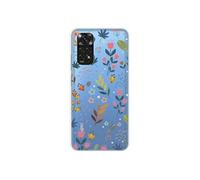 Coque en silicone - Compatible Xiaomi Redmi Note 11 4G - design fleurs colorees