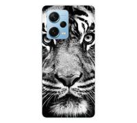 Coque en silicone - Compatible Xiaomi Redmi Note 12 Pro Plus - design tigre blanc et noir