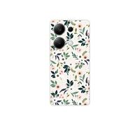 1001 Coques Coque en Silicone imprimée Compatible Xiaomi Redmi Note 13 Pro 4G Flowers