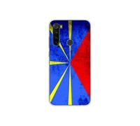 Coque en silicone imprimée compatible Xiaomi Redmi Note 8T Drapeau La Réunion