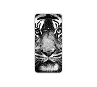 Coque en silicone - Compatible Xiaomi Redmi Note 9 Pro - design tigre blanc et noir